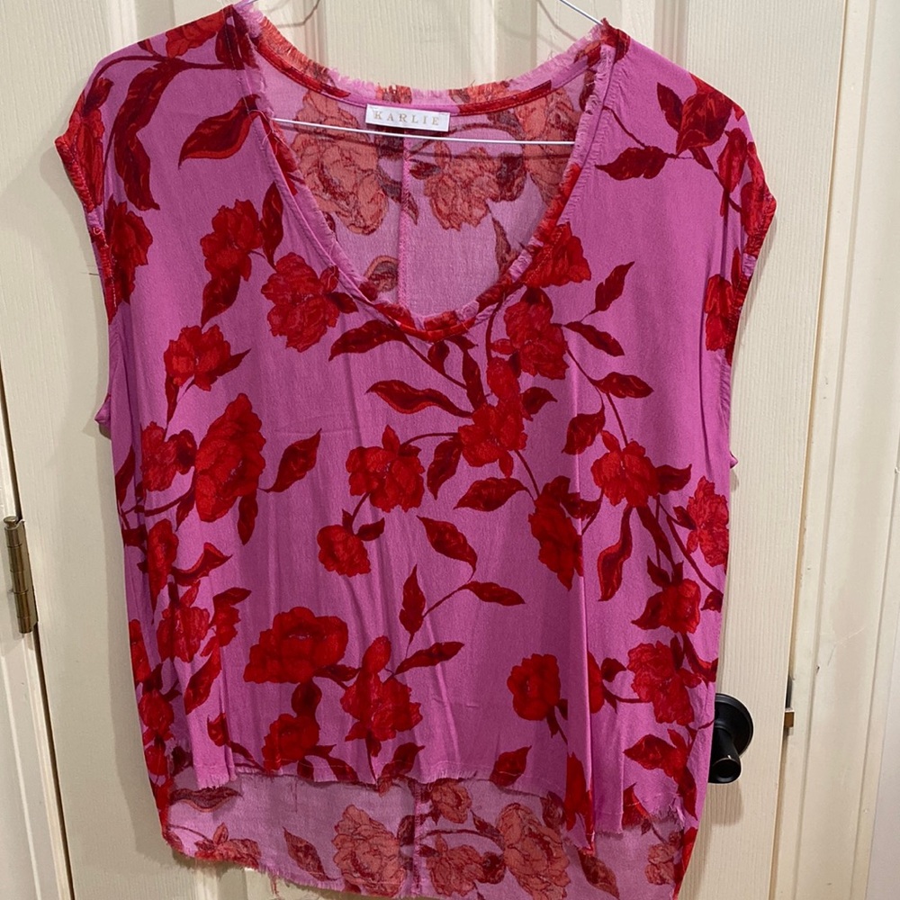 KARLIE top, oversized medium, cap sleeve